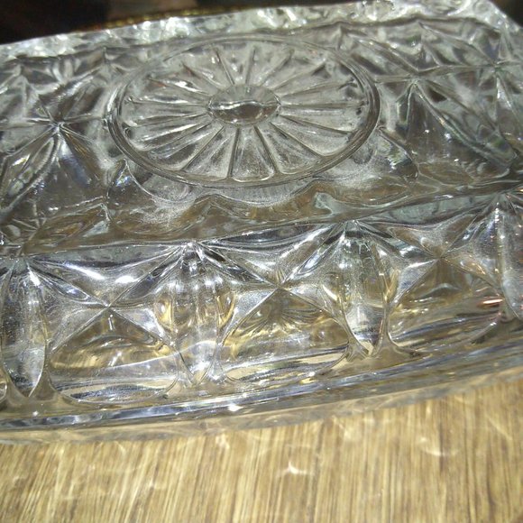 Crystal butter dish - Picture 3 of 7